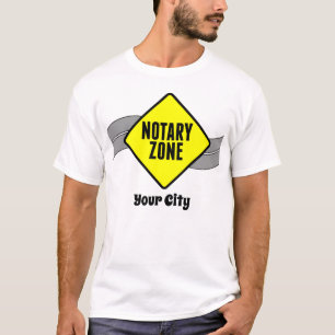 Notar Zone Gelbe Straße Zeichen kundenspezifische T-Shirt