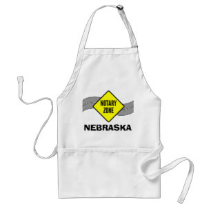 Notar Zone Gelbe Straße Zeichen Nebraska Schürze