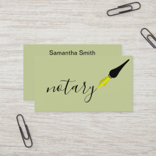 Notaragenten-Stift-Logo Freelance-Kalligrafie-Schr Visitenkarte
