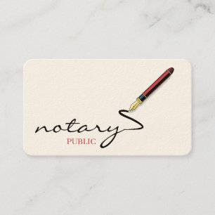 Notaragenten-Stift-Logo Freelance-Kalligrafie-Schr Visitenkarte