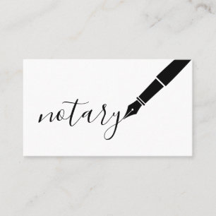Notaragenten-Stift-Logo Freelance-Kalligrafie-Schr Visitenkarte