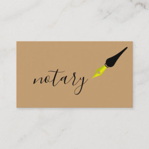 Notaragenten-Stift-Logo Freelance-Kalligrafie-Schr Visitenkarte