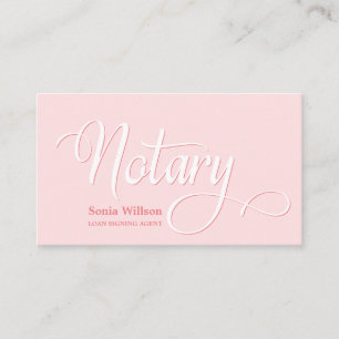 Notare elegante moderne, rot-rosa Typografie Visitenkarte