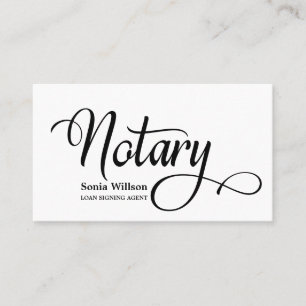 Notare elegante moderne schwarzweiße Typografie Visitenkarte