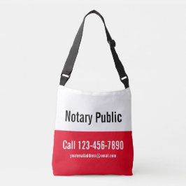 Notare Public Bright Red Black & White Template Tragetaschen Mit Langen Trägern