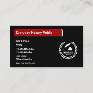 Notare Public Modern Business Cards Visitenkarte