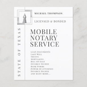 Notaren-Flyer in silberfarbener Tinte Flyer