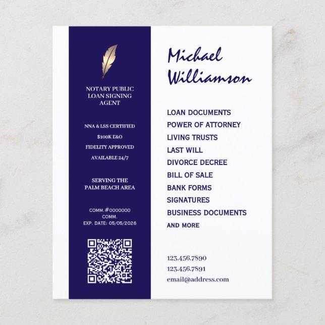 Notarin im sauberen Stil Flyer (Vorne)