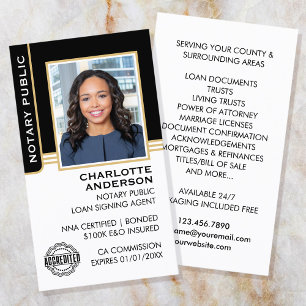 Notarkredit Signieren Agent ID Black Gold Visitenkarte