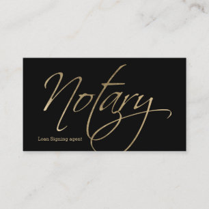 Notarskript-Imitatgoldtypographie Chicschwarzes Visitenkarte