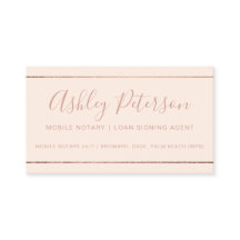 Notartypografie Rose Goldstreifen pink