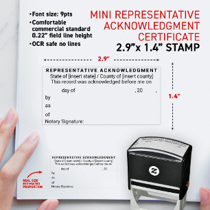 Notarvertreter-Anerkennungszertifikat Permastempel