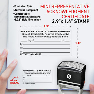 Notarvertreter-Anerkennungszertifikat Permastempel