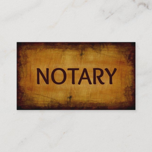 Notary Antique Wood Grain Business Card Visitenkarte (Vorderseite)