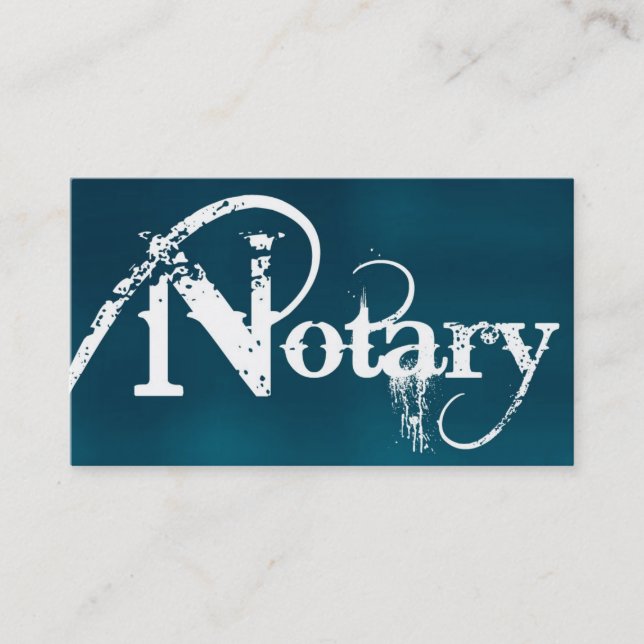 Notary Brushed Business Card Visitenkarte (Vorderseite)