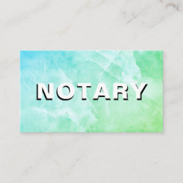 *~* NOTARY FOTO AQUA BLUE MARBLE Signature Agent Visitenkarte