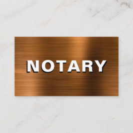 *~* NOTARY FOTO COPPER METAL Signature Agent  Visitenkarte