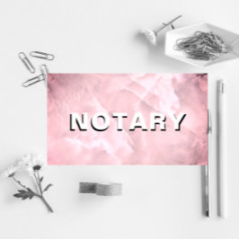 *~* NOTARY FOTO Dusty Pink MARBLE Signiering Agent Visitenkarte