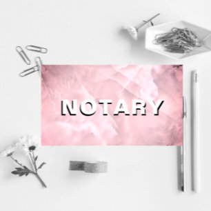 *~* NOTARY FOTO Dusty Pink MARBLE Signiering Agent Visitenkarte