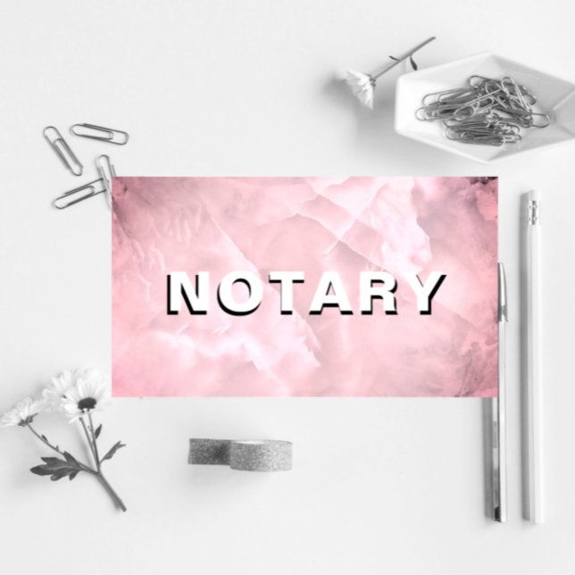 *~* NOTARY FOTO Dusty Pink MARBLE Signiering Agent Visitenkarte (Von Creator hochgeladen)