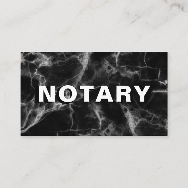 *~* NOTARY FOTO Fett MARBLE Signierung Agent Visitenkarte (Vorderseite)