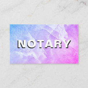 *~* NOTARY FOTO Pink Blue MARBLE Signature Agent Visitenkarte