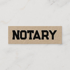 Notary Kraft Mini Visitenkarte