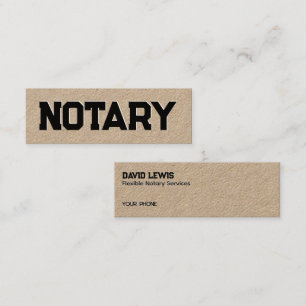 Notary Kraft Mini Visitenkarte