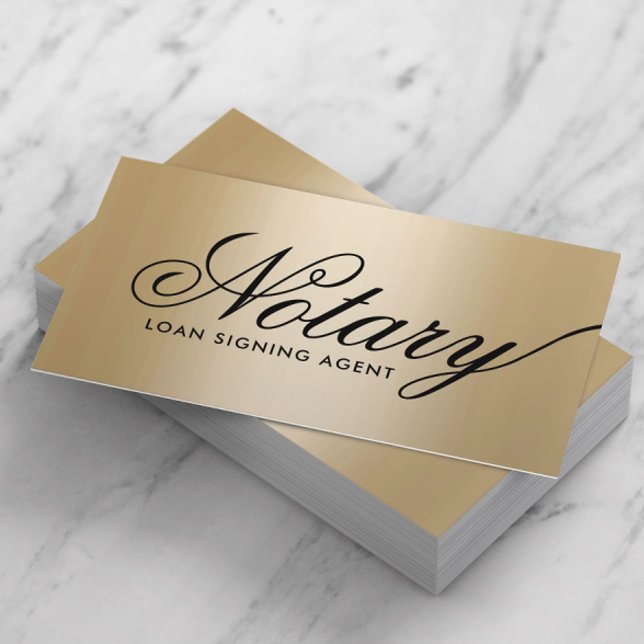 Notary Loan Signature Agent Elegante Typografie Go Visitenkarte (Von Creator hochgeladen)