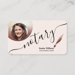Notary Loan Signature Agent Moderne Add your Foto Visitenkarte