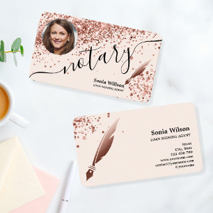 Notary Loan Signature Agent Moderne Add your Foto Visitenkarte