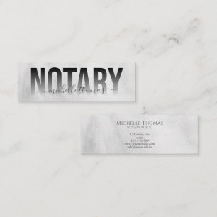 Notary Loan Signing Agent Beruflich Einfach Mini Visitenkarte