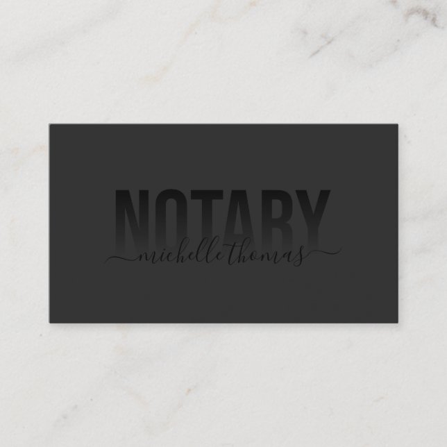 Notary Loan Signing Agent Beruflich Einfach Visitenkarte (Vorderseite)