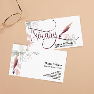 Notary Loan Signing Agent Moderne Rose Gold Glitze Visitenkarte