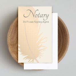 Notary Loan Signing Agent Rose Gold Quill Business Visitenkarte