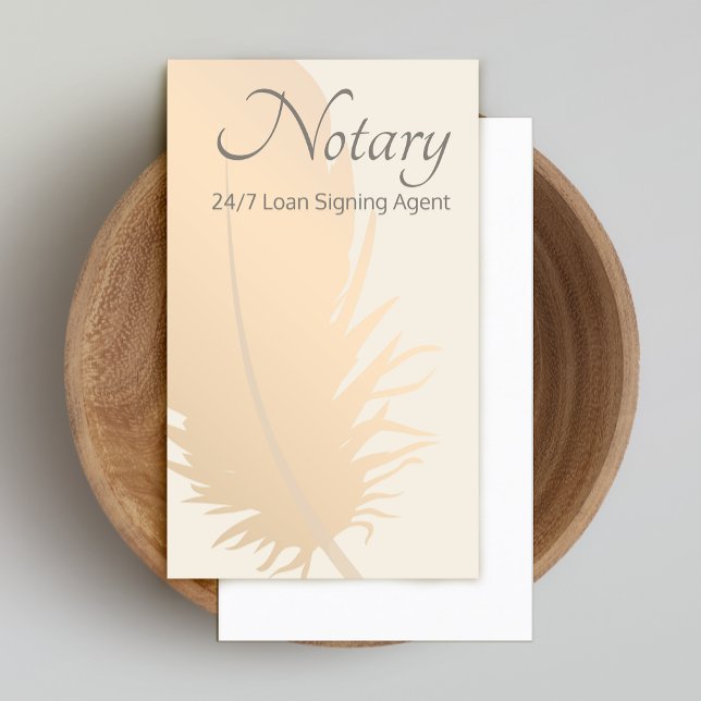 Notary Loan Signing Agent Rose Gold Quill Business Visitenkarte (Von Creator hochgeladen)
