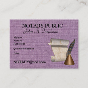 NOTARY ÖFFENTLICHE Visitenkarte