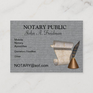 NOTARY ÖFFENTLICHE Visitenkarte