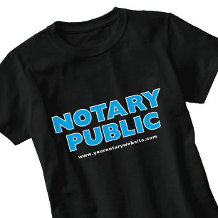 Notary Public Blue Black Personalisiert T - Shirt