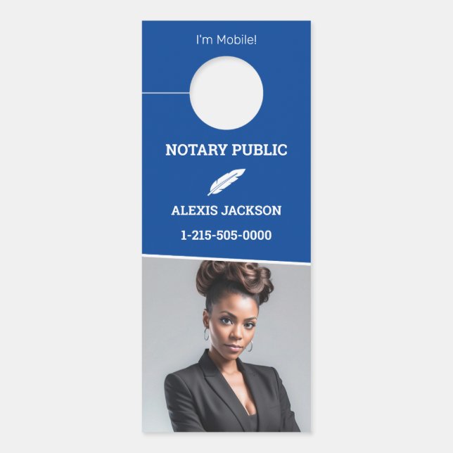 Notary Public Custom Foto Türanhänger (Vorderseite)