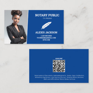 Notary Public Custom Foto Visitenkarte