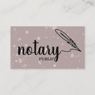 Notary Public Elegante Script Schlicht Business Ca Visitenkarte