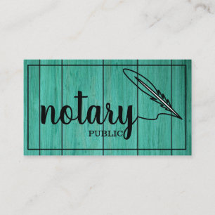 Notary Public Elegante Script Schlicht Business Ca Visitenkarte