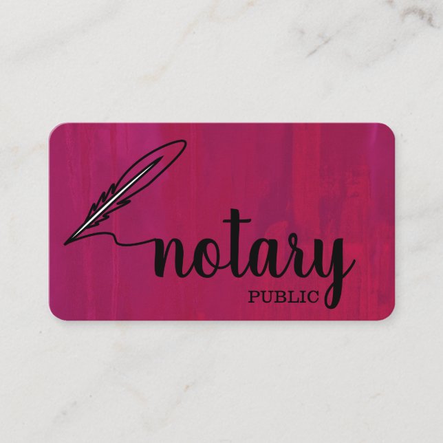 Notary Public Elegante Script Schlicht Business Ca Visitenkarte (Vorderseite)