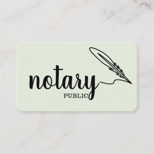 Notary Public Elegante Script Schlicht Business Ca Visitenkarte