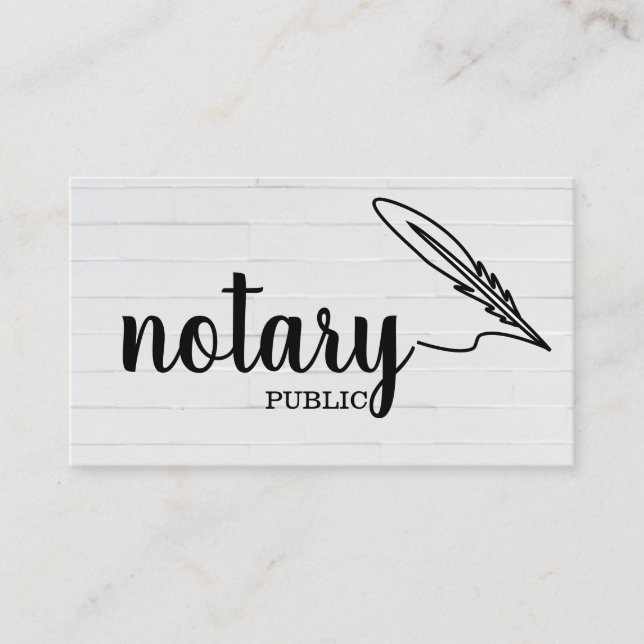 Notary Public Elegante Script Schlicht Business Ca Visitenkarte (Vorderseite)