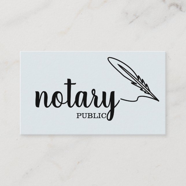 Notary Public Elegante Script Schlicht Business Ca Visitenkarte (Vorderseite)