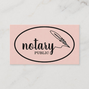 Notary Public Elegante Script Schlicht Business Ca Visitenkarte