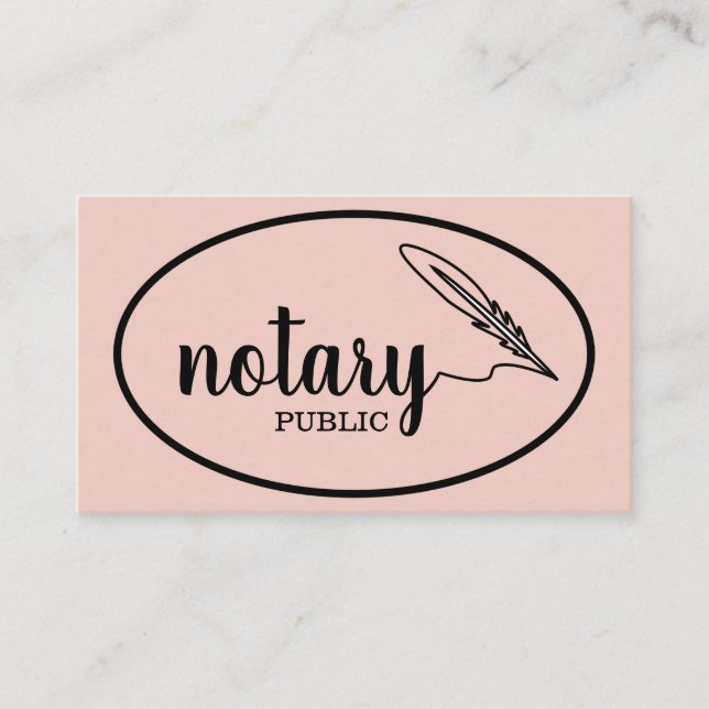 Notary Public Elegante Script Schlicht Business Ca Visitenkarte (Vorderseite)