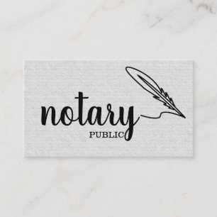 Notary Public Elegante Script Schlicht Visitenkarte